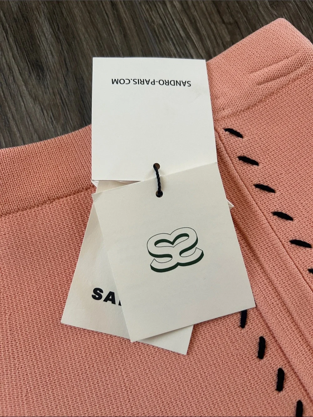 NWT Sandro Peach Eglantine Skater Skirt - Picture 8 of 9